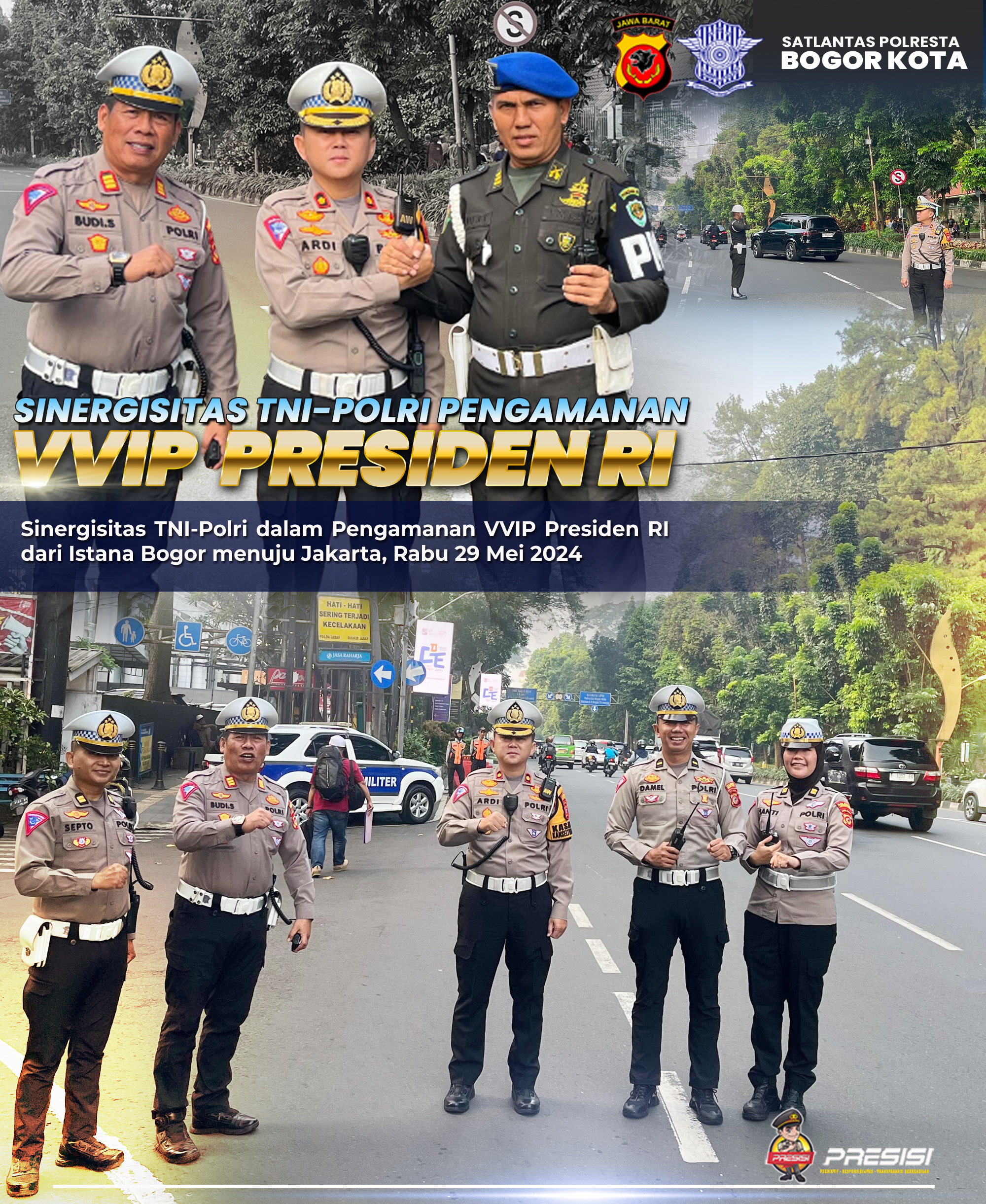 Kegiatan Pam VVIP Presiden RI di Kota Bogor
