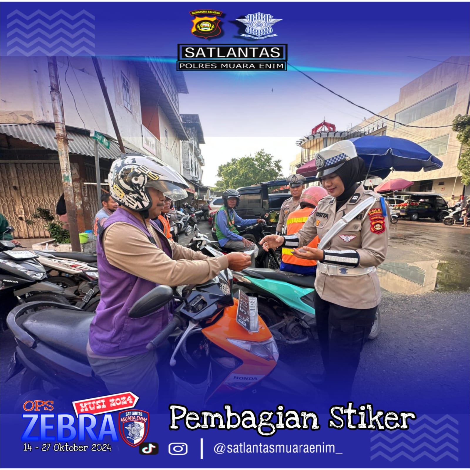 PEMBAGIAN STIKER OPS ZEBRA 2024