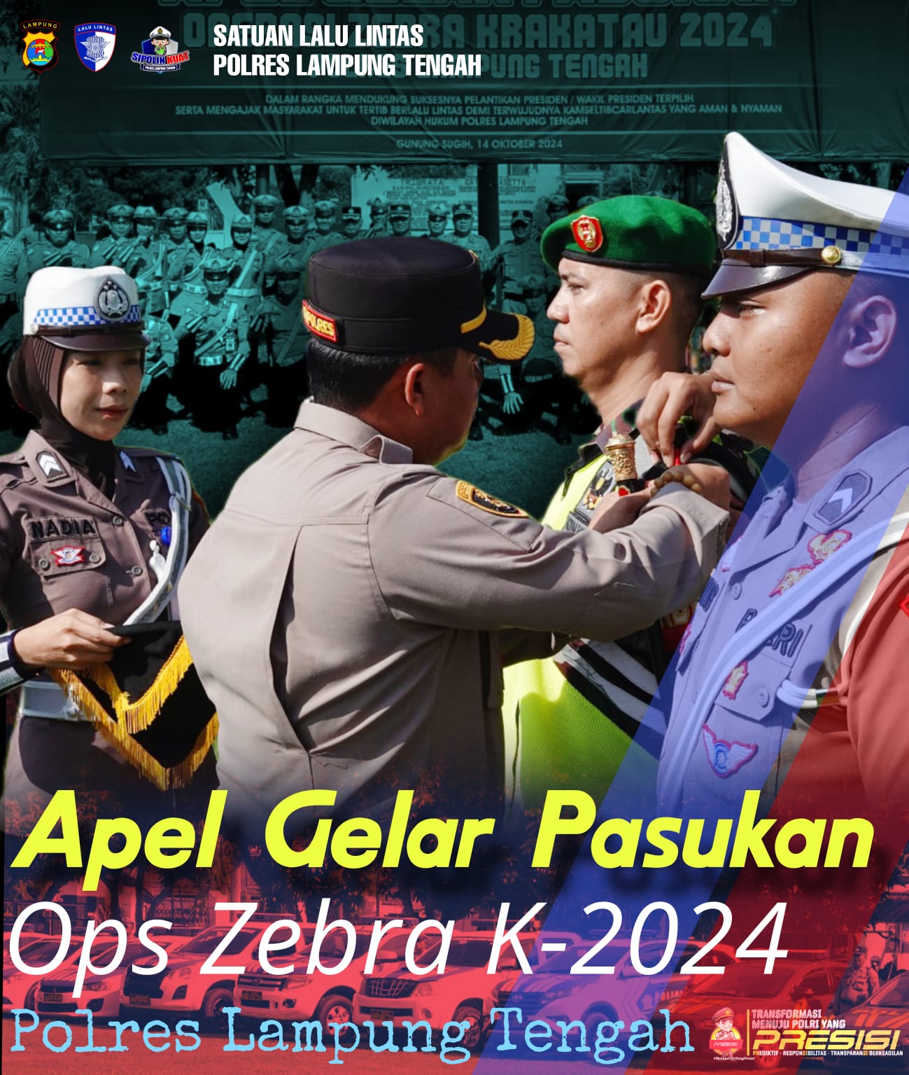 apel gelar pasukan operasi zebra krakatau 2024