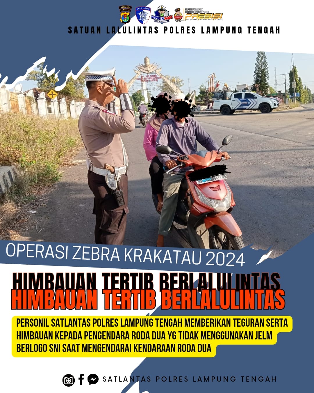 HIMBAUAN TERTIB BERLALULINTAS DALAM RANGKA OPERASI ZEBRA KRAKATAU 2024