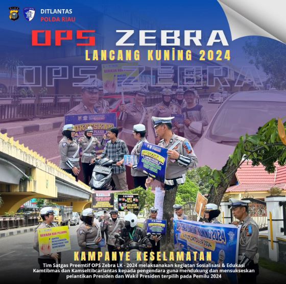 H4 Satgas Preemtif Ops Zebra Lancang Kuning 2024 di Simp Jl. Sudirman -Jl. Pattimura