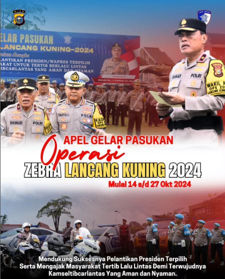 Apel Gelar Pasukan Ops. Zebra Lancang Kuning 2024