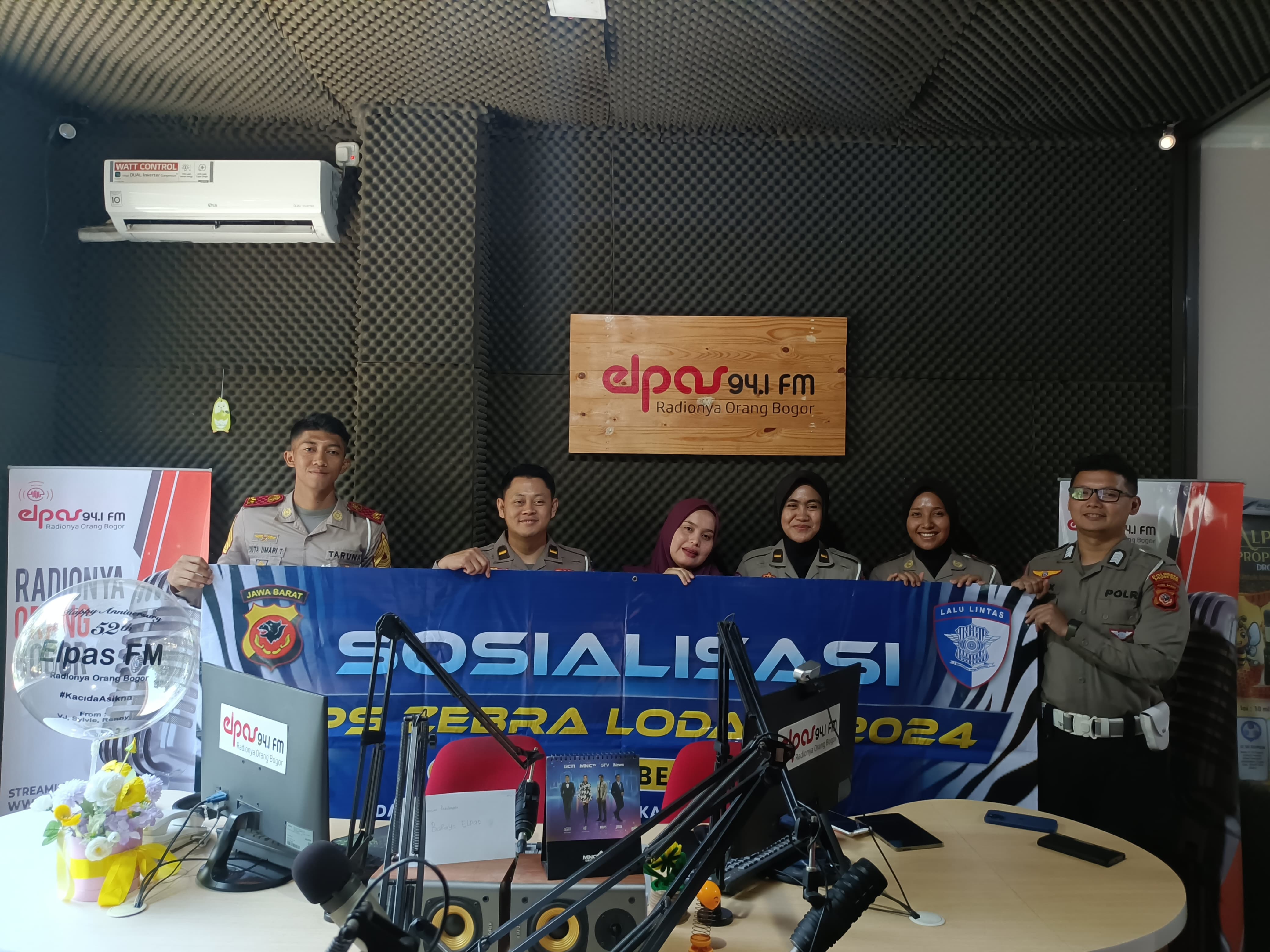 Satlantas Polresta Bogor Kota Sosialisasi Ops Zebra Lodaya 2024 lewat Radio Elpas