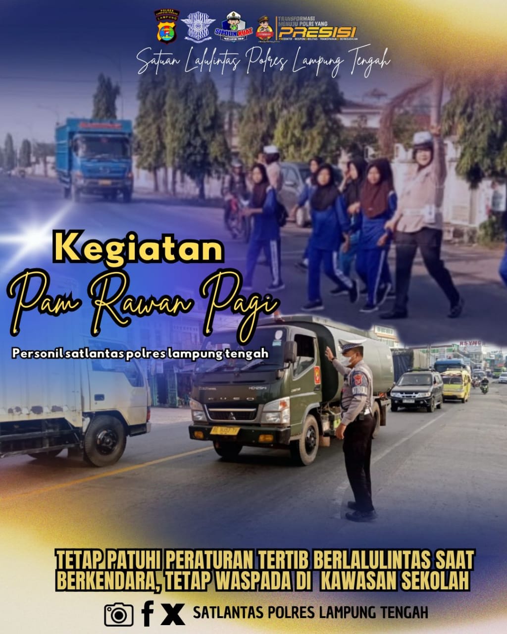 pam rawan pagi pada jam padat kendaraan