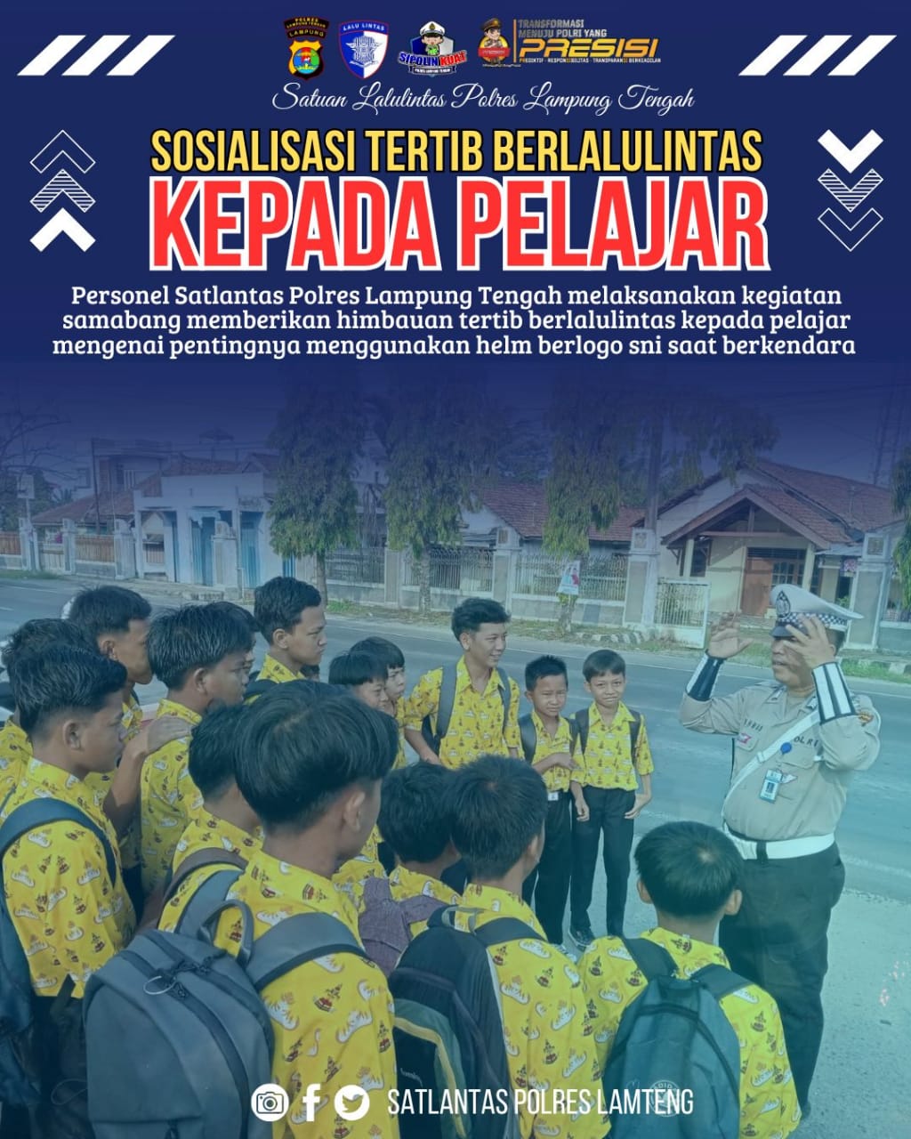 sosialisasi tertib berlalulintas kepada pelajar