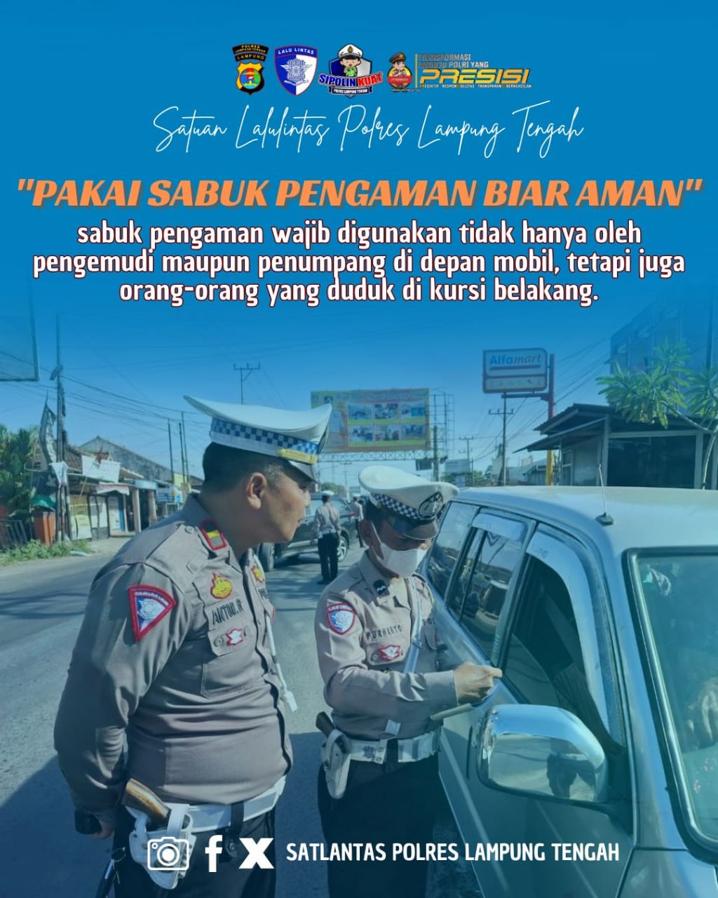 pakai sabuk pengaman biar aman