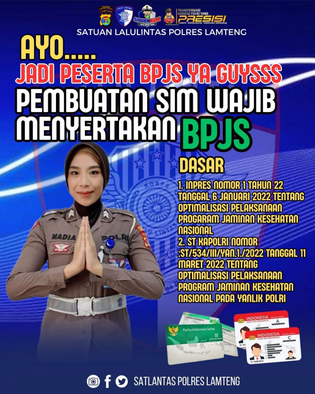 AYO PESERTA BPJS YA GUYSSS . PEMBUATAN SIM WAJIB MENYERTAKAN BPJS