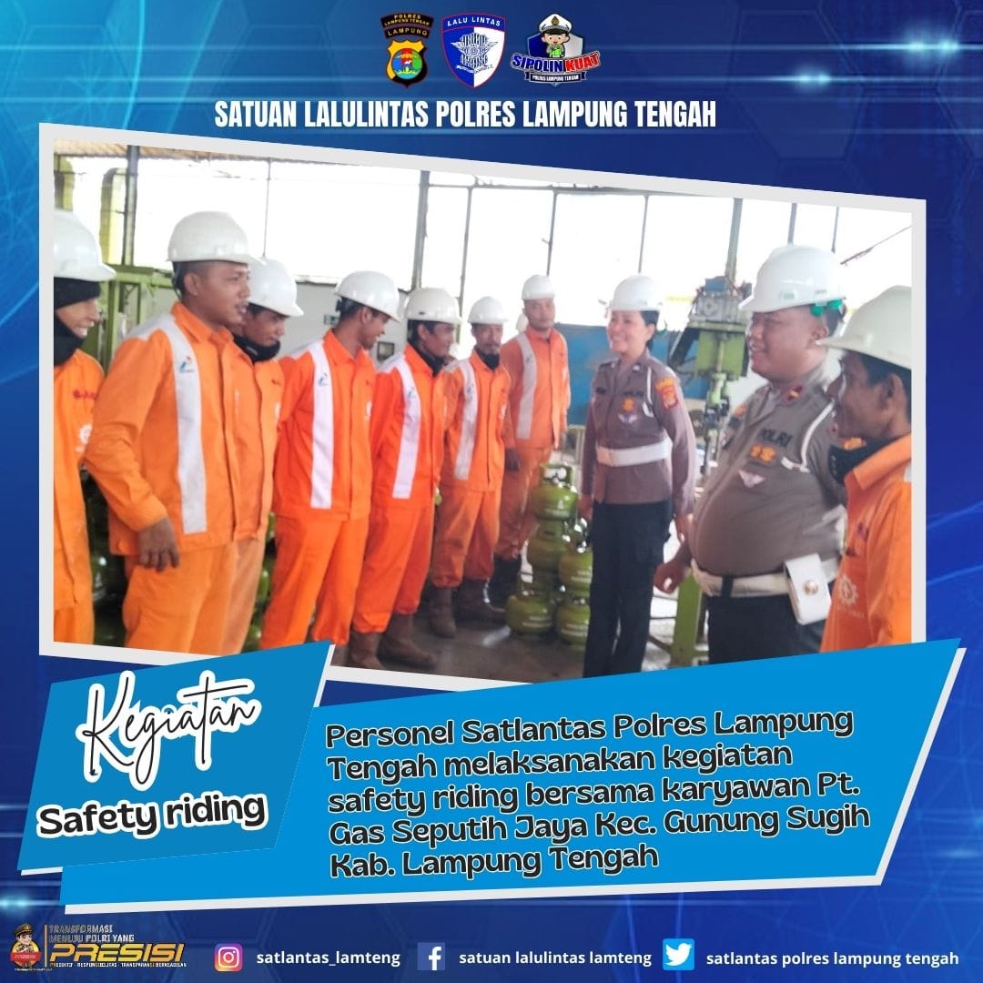 Kegiatan safety riding bersama karyawan Pt. Gas Seputih Jaya Kab. Lampung Tengah.