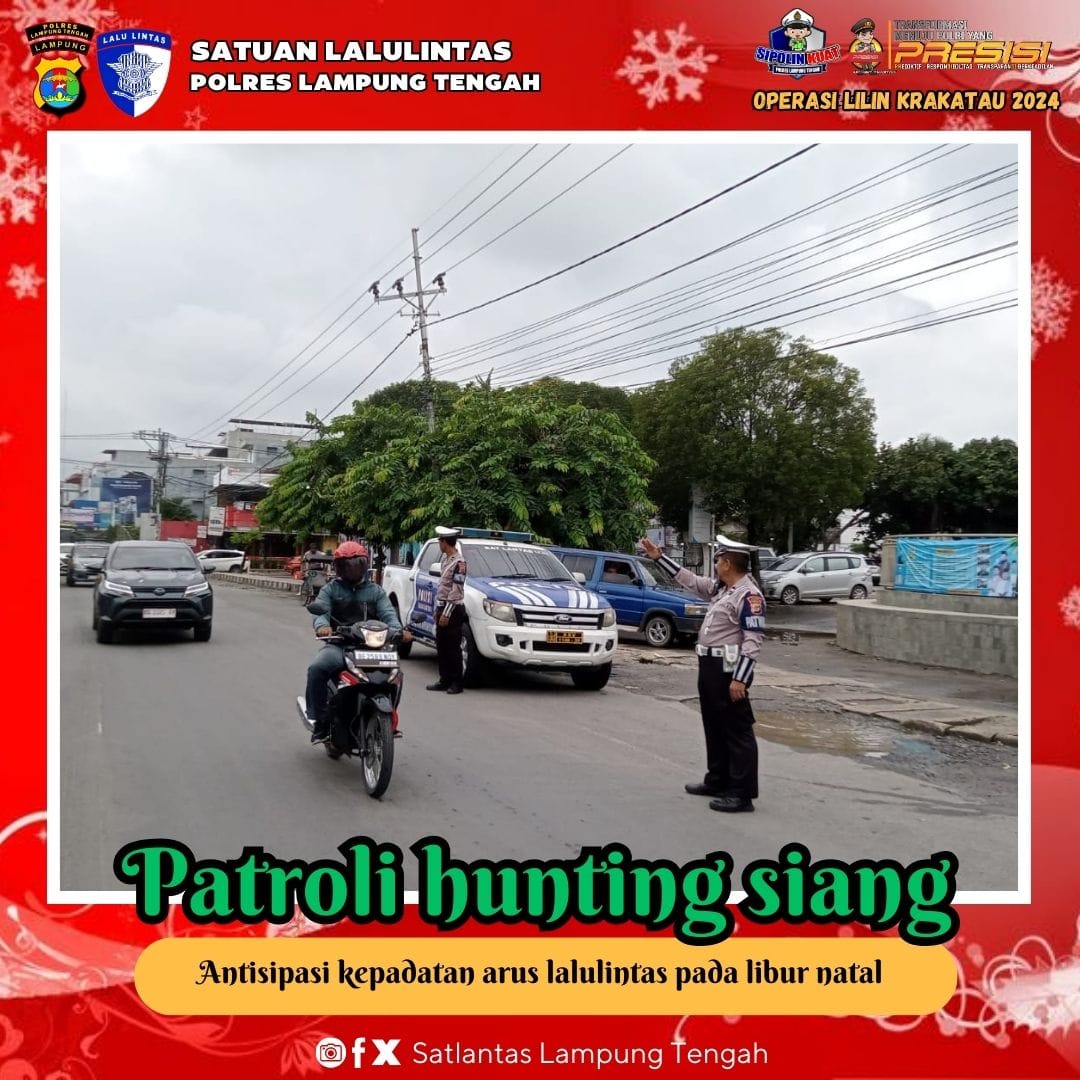 patroli hunting siang antisipasi kepadatan arus lalulintas pada libur natal