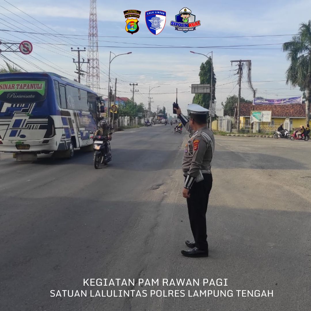 kegiatan pengaturan arus lalulintas pada guna terciptanya kamseltibcarlantas di wilkum polres lampung tengah