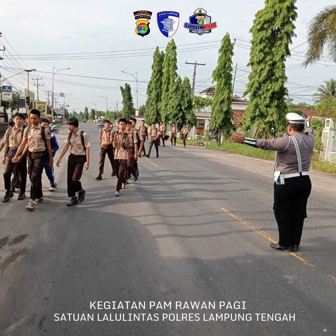 pengaturan arus lalulintas pada pagi hari di wilkum polres lampung tengah