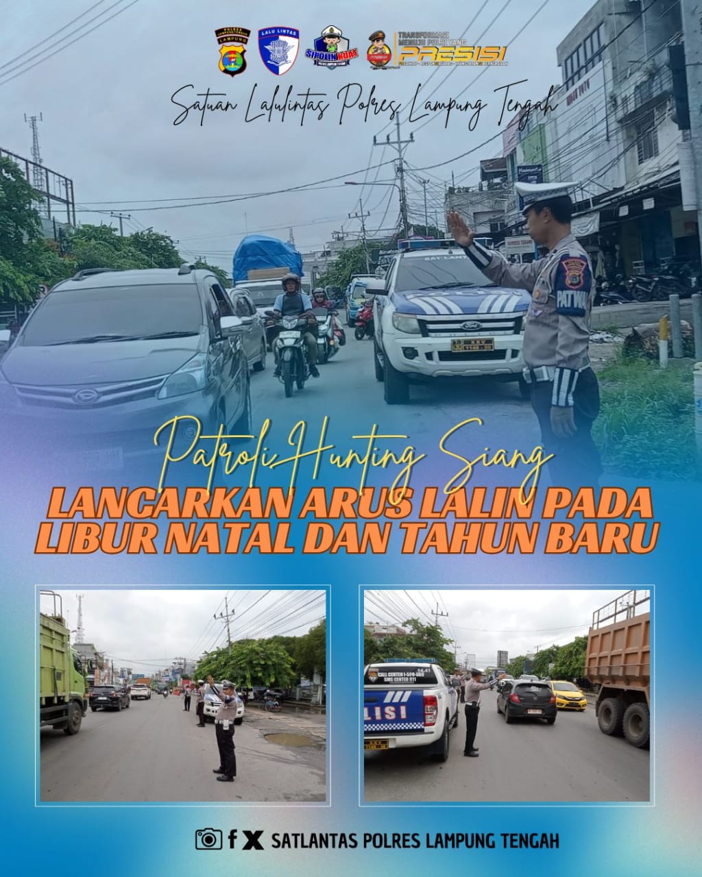 patroli hunting siang lancarkan arus lalin pada libur natal dan tahun baru
