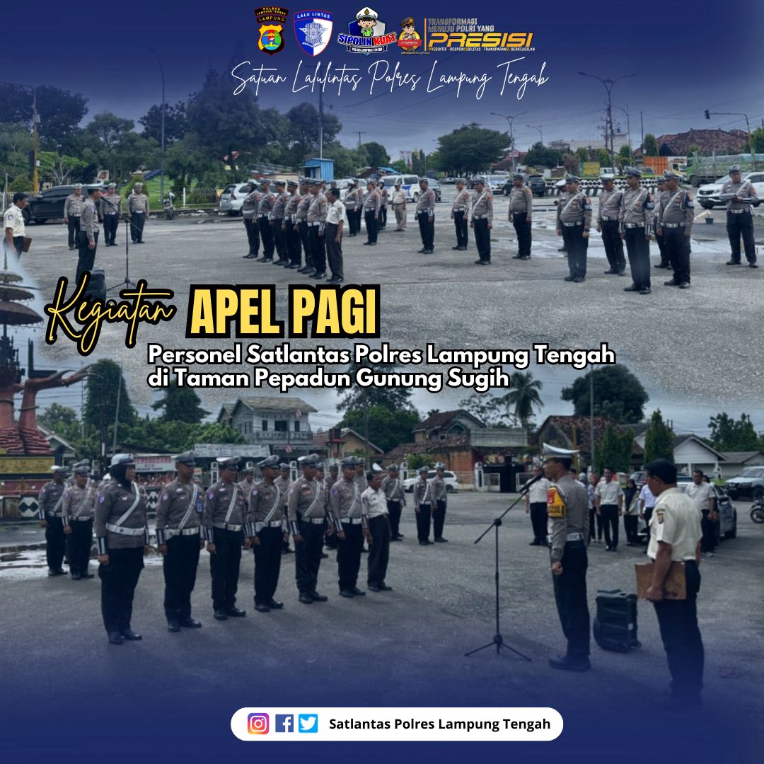 kegiatan sungsi pagi personel satlantas polres lampung tengah
