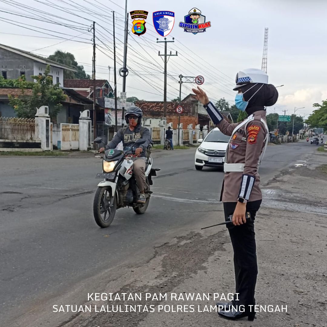 kegiatan pam rawan pagi di wilkum polres lampung