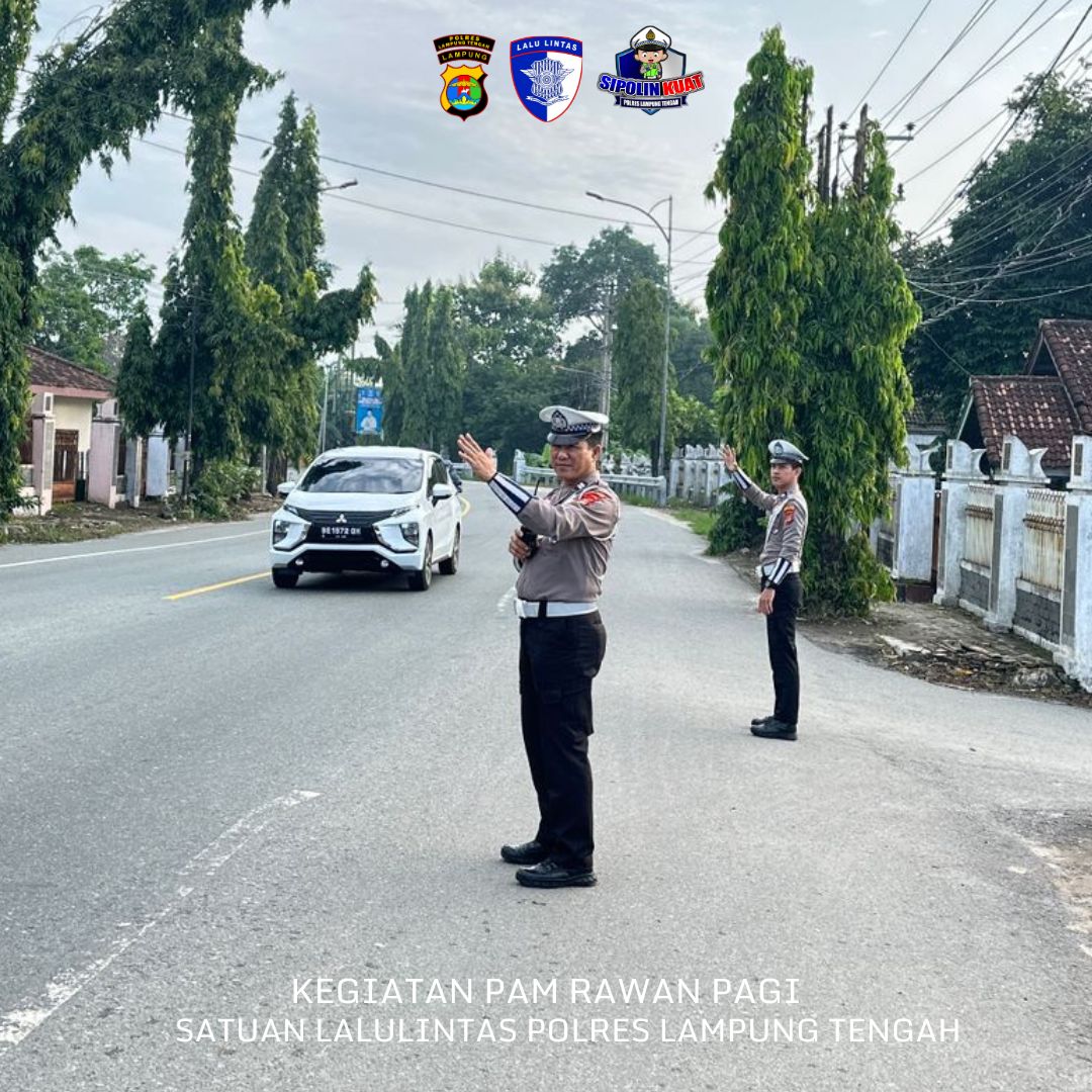 pengaturan arus lalin pada kegiatan pam rawan pagi guna memastikan pengguna jalan aman