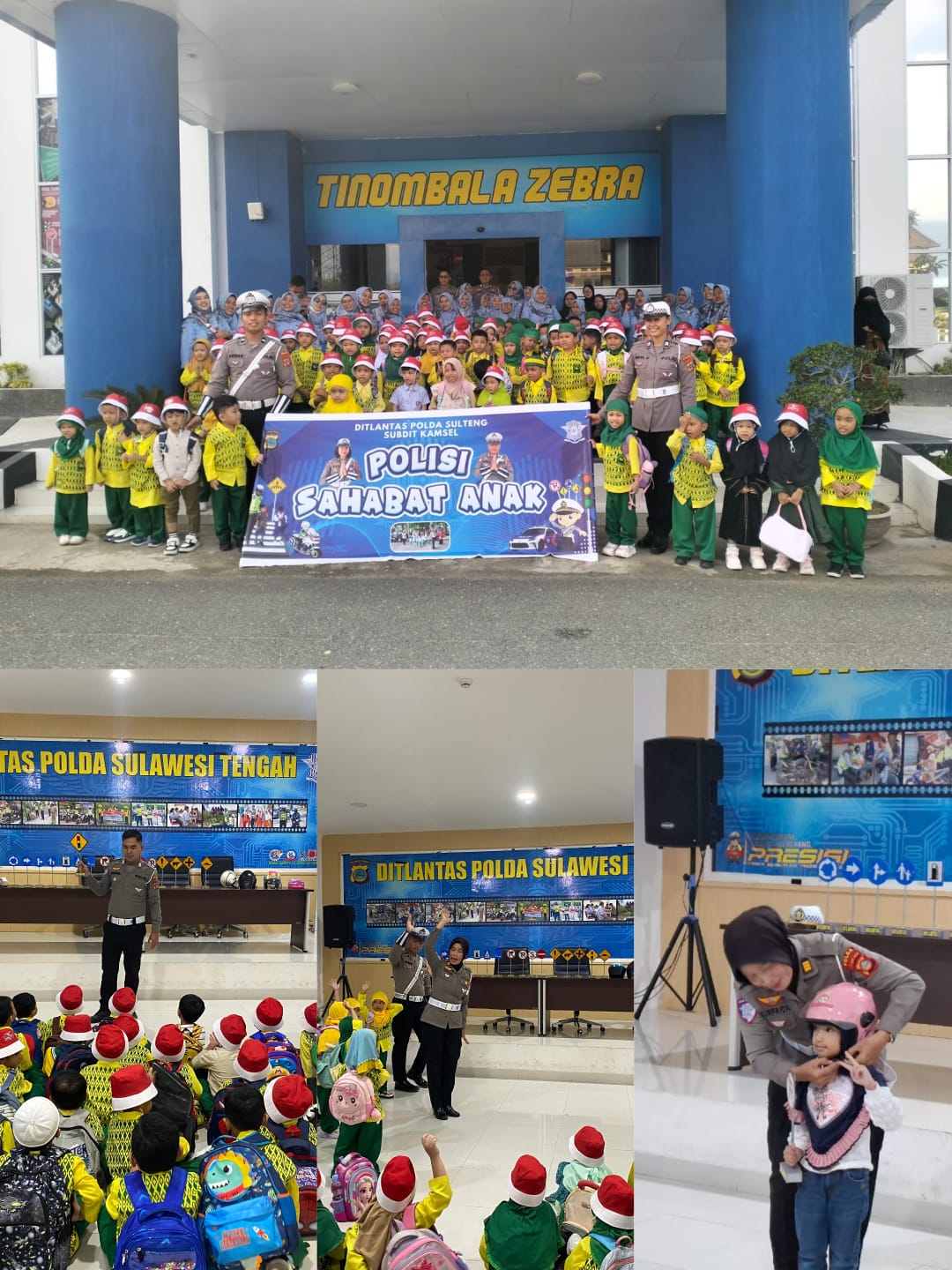 Serunya POLSANAK di Palu: Polisi Ajak Anak TK Belajar Tertib Lalu Lintas Sejak Dini