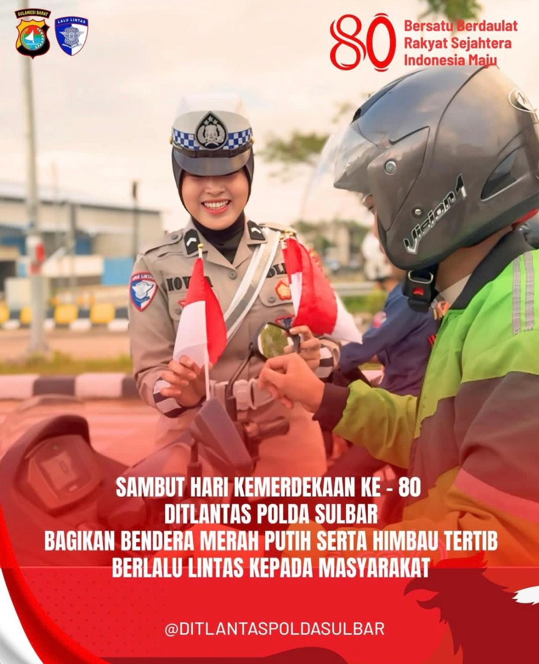 Kalla Toyota Dukung Polantas Menyapa: 100 Bendera untuk Pengendara Mamuju