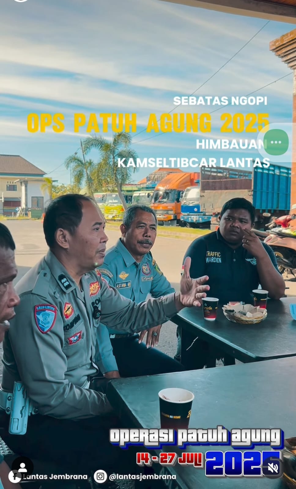 Satlantas Jembrana Gelar Program “Sebatas Ngopi Bersama Sopir Angkutan Barang” untuk Tingkatkan Keselamatan Berkendara