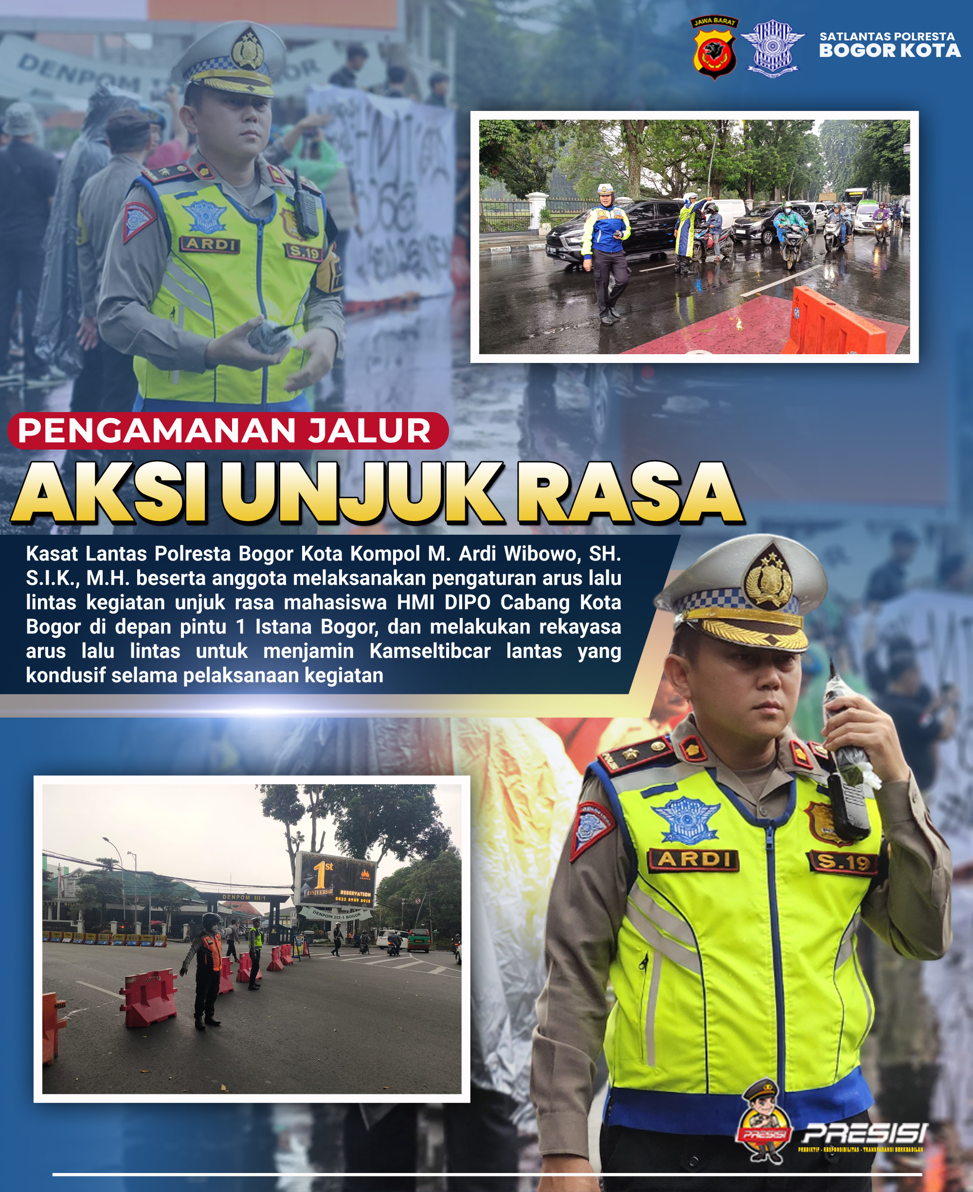 Pengamanan Aksi Unjuk Rasa di Kota Bogor