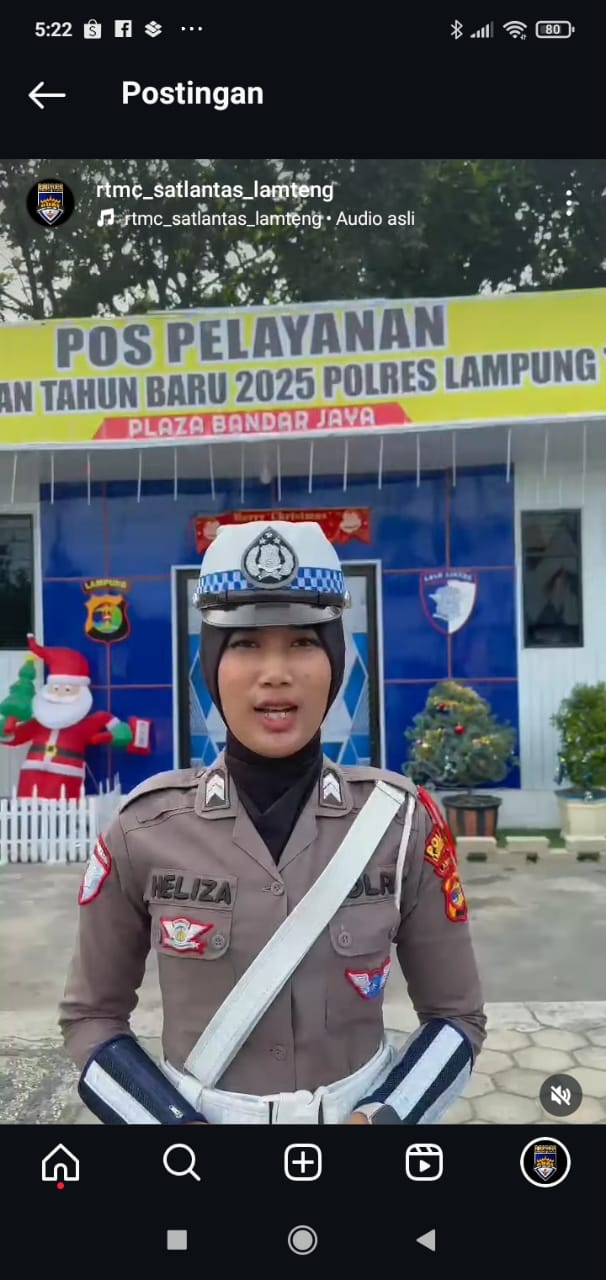 pantauan arus lalulintas sore hari dari pos pelayanan plaza bandar jaya