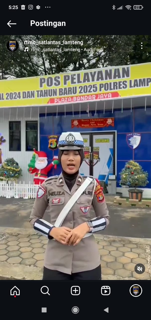 pantauan arus lalulintas dari pos pelayanan bandar jaya menjelang natal 2024